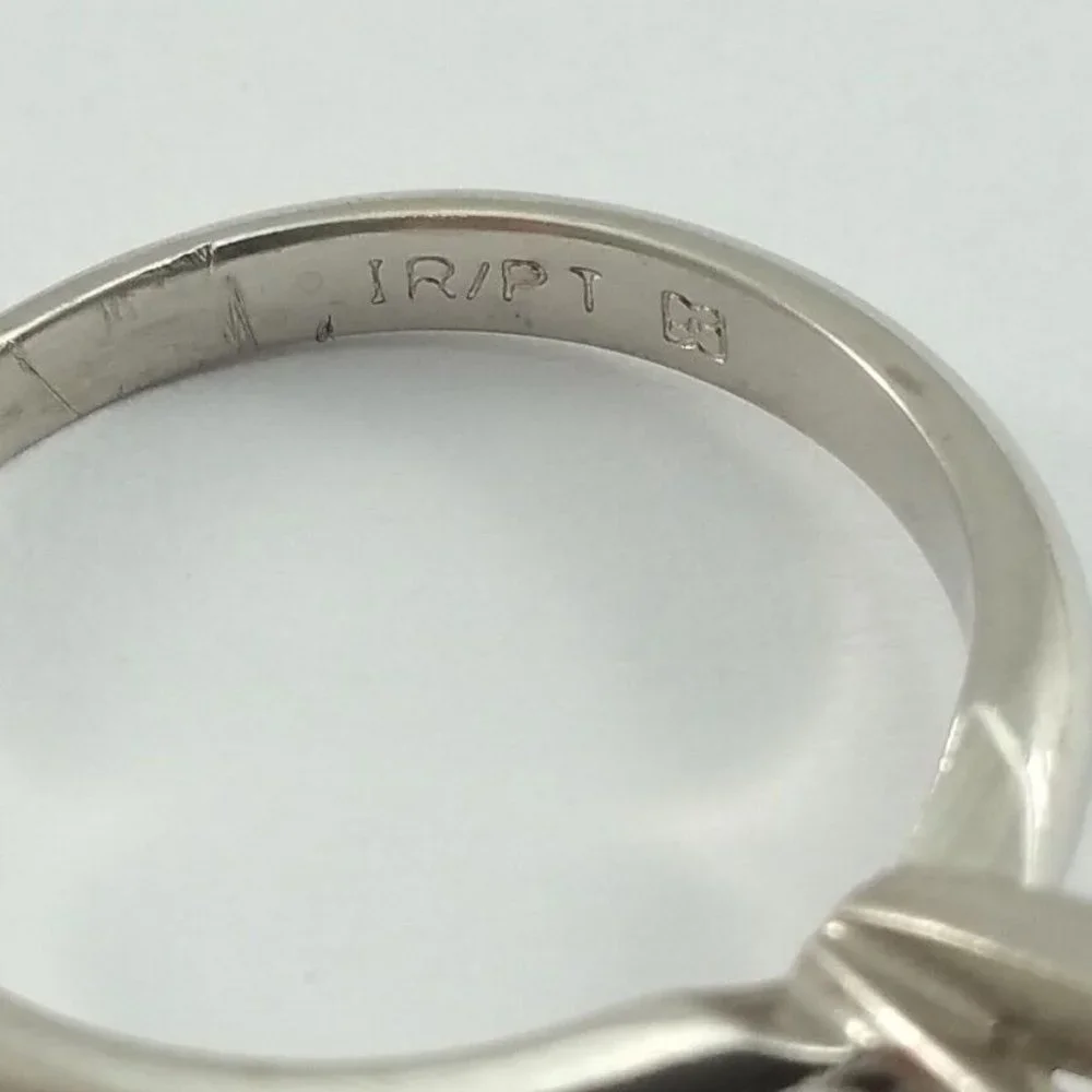 Exquisite IR/PT Solid Platinum Engagement Wedding Ring Band With Diamond